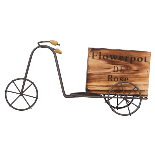 MAGICLULU Retro Metallfahrrad Blumentopf Dekoration Vintage Bike Design Für Tisch Flur Einzigartiges Pflanzgefäß Mit Feiner Textur Stilvolle Wohnaccessoires Zum Dekorieren von MAGICLULU