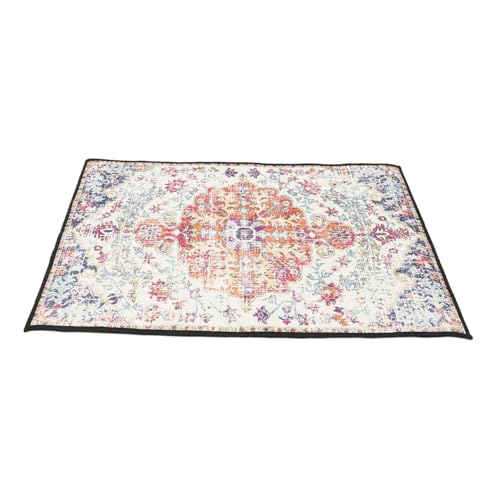 MAGICLULU Retro Wohnzimmervorleger mit Vintage Blumenmuster Strapazierfähiger Dekorativer Kurzflor Teppich für Küche Schlafzimmer und Flur rutschfest und Pflegeleicht MAGICLULU Retro Wohnzimmervorleger mit Vintage Blumenmuster Strapazierfähiger Dekorativer Kurzflor Teppich für Küche Schlafzimmer und Flur rutschfest und Pflegeleicht von MAGICLULU
