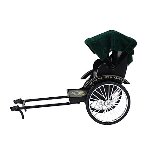 MAGICLULU Rikscha-Modell Vintage -showstück Figur Jinrikisha-Modell Mini Tischplatte Büro Schreibtisch Dreirad-Modell-Ornament Antikes Desktop -showpiece Ornamente Black Zinklegierung von MAGICLULU