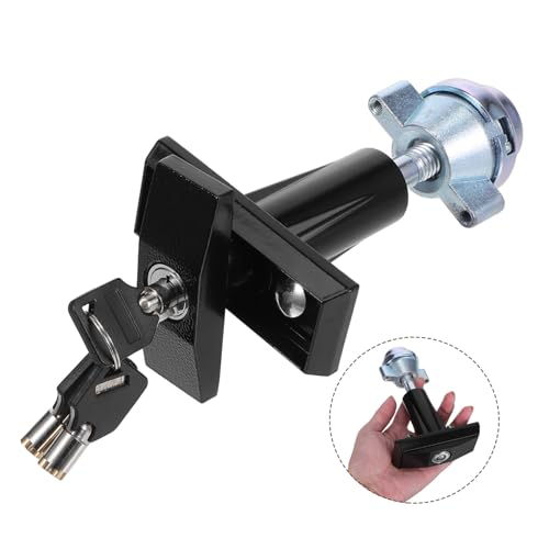 MAGICLULU Rohrschlosssystem Vitrinenschlösser Automatenzubehör Verriegelungshaspe Robuster Verriegelungsmechanismus Gefedertes Riegelschloss Verkaufsschloss Schranktürriegel Schwarz von MAGICLULU