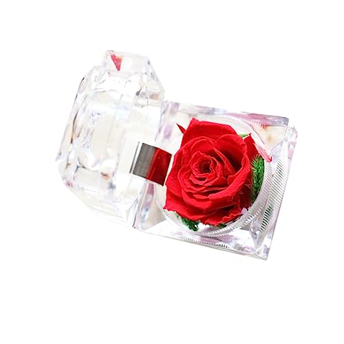 MAGICLULU Rote Ringbox mit Konservierter Romantische Geschenkverpackung zum Valentinstag Jahrestag und Hochzeit Dekorativ für Freundin Ehefrau und Mutter MAGICLULU Rote Ringbox mit Konservierter Romantische Geschenkverpackung zum Valentinstag Jahrestag und Hochzeit Dekorativ für Freundin Ehefrau und Mutter von MAGICLULU