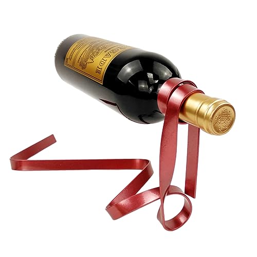 MAGICLULU Rotweinflaschenhalter Kreativer Schwebender Weinständer Banddesign für Stilvolle Tischdekoration und Weinpräsentation für Weinliebhaber und zu Weihnachten oder Neujahr von MAGICLULU