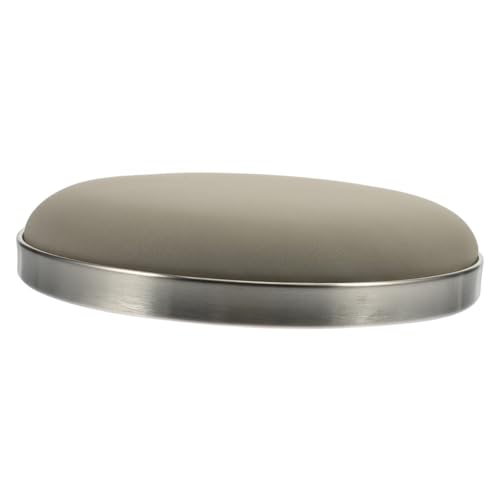 MAGICLULU Rund barhocker sitzpolster Ersatzsitz Hocker Sitzfläche Stahlrahmen Hellgrau Komfortables Ergonomisches Sitzkissen für Barhocker Esszimmer Büro Lounge von MAGICLULU