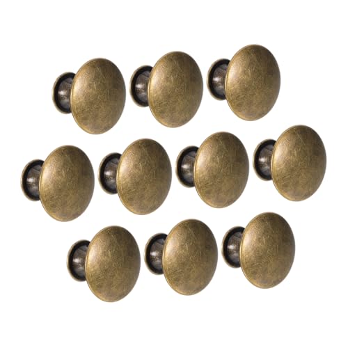 MAGICLULU Runde Möbelgriffe mit Einzel Loch Ergonomisch Flacher Kopf Leichte Hohlkonstruktion Praktische Schrankgriffe für Kommoden Küchenschränke und Kleiderschränke Einfache Montage von MAGICLULU
