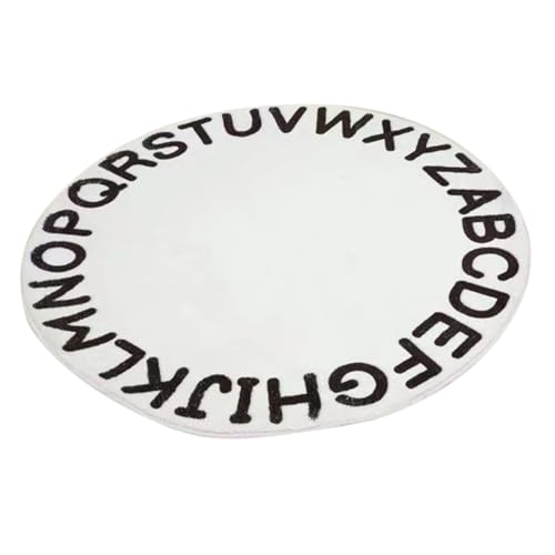 MAGICLULU Runder ABC Spielteppich für Kinderzimmer Waschbare rutschfeste Bodenteppichmatte mit Buchstaben Dekorativ für Wohnzimmer und Schlafzimmer von MAGICLULU