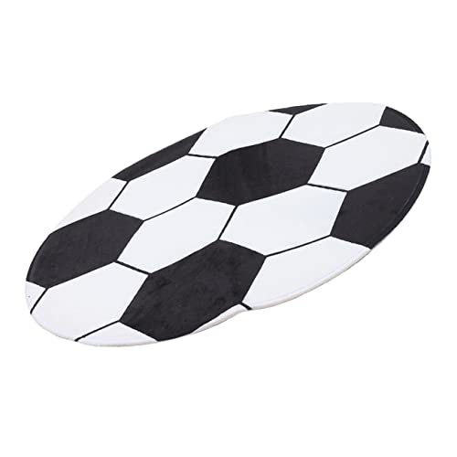 MAGICLULU Runder Fußballteppich Dekorativer Bodenbelag für Wohnzimmer und Kinderzimmer rutschfeste Schreibtischunterlage als Schutzmatte für Bürostühle Fußmatte MAGICLULU Runder Fußballteppich Dekorativer Bodenbelag für Wohnzimmer und Kinderzimmer rutschfeste Schreibtischunterlage als Schutzmatte für Bürostühle Fußmatte von MAGICLULU