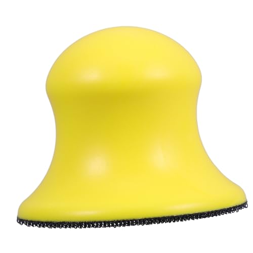MAGICLULU Runder Hand schleifblock Pu schaum Ergonomisch Weich für Möbelrestaurierung Präzises Handschleifen Selbstklebend mit Haken Schlaufenbefestigung Langlebig Vielseitig für Holz von MAGICLULU