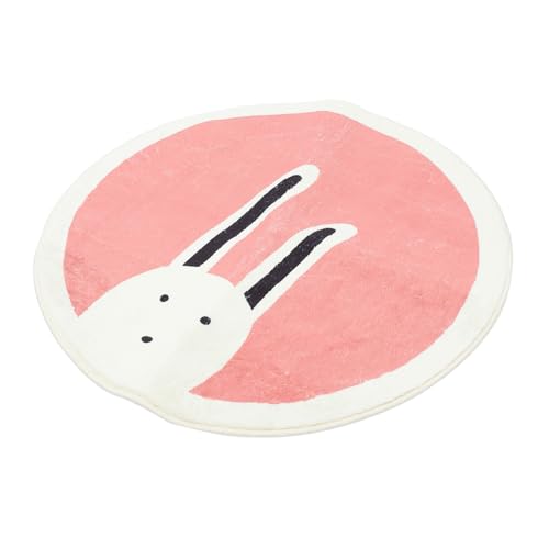 MAGICLULU Runder Kinderteppich mit Cartoon Hasenmotiv rutschfest und Waschbar Weiche Spielmatte für Mädchenzimmer als Krabbelunterlage und Spielteppich im Kinderzimmer MAGICLULU Runder Kinderteppich mit Cartoon Hasenmotiv rutschfest und Waschbar Weiche Spielmatte für Mädchenzimmer als Krabbelunterlage und Spielteppich im Kinderzimmer von MAGICLULU