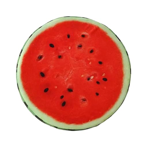 MAGICLULU Rundes Sitzkissen Wassermelone Obst Design Praktisch Komfortabel Strapazierfähig Für Stuhl Wohnzimmer Schlafzimmer Kinderzimmer von MAGICLULU