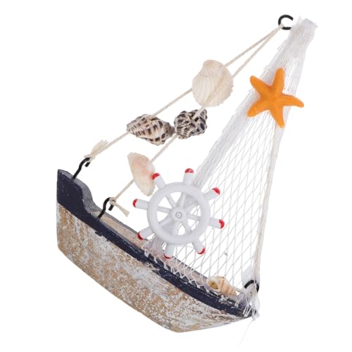 MAGICLULU Rustikales Miniatur Segelboot Modell Mediterraner Stil Detaillierte Robuste Mini Segelboot Dekoration für Wohn und Arbeitszimmer Stilvolle Küsten Deko MAGICLULU Rustikales Miniatur Segelboot Modell Mediterraner Stil Detaillierte Robuste Mini Segelboot Dekoration für Wohn und Arbeitszimmer Stilvolle Küsten Deko von MAGICLULU