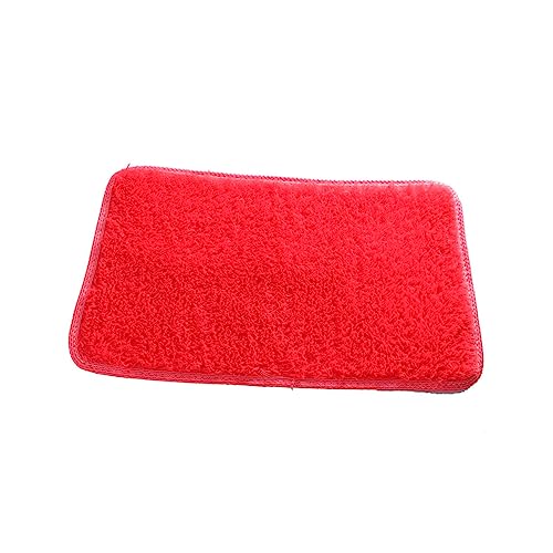 MAGICLULU Rutschfester Großer Waschbarer Teppich mit Dicker Weicher Oberfläche als Bodenmatte für Wohnzimmer Schlafzimmer und Badezimmer Leuchtendem Rot von MAGICLULU