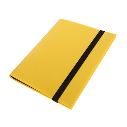 MAGICLULU Sammelkartenalbum Gitarrendrahtkabel Bürstenhalterung Halterung flüssig eingleisig Armbänder kartenhalter Spielkarten aufbewahrung kartenaufbewahrung Sport Ordner Ärmel pp Yellow von MAGICLULU