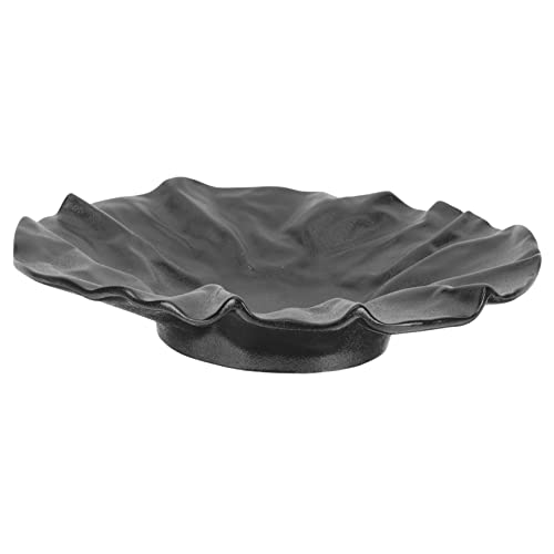 MAGICLULU Schale Schüssel schwarze Platte Servierteller servierplatte aus keramik Pizza Essenstablett Keramikplatten Küchenwaren Mehrzweck Speiseteller Geschirr Dessertteller Salat Platte von MAGICLULU
