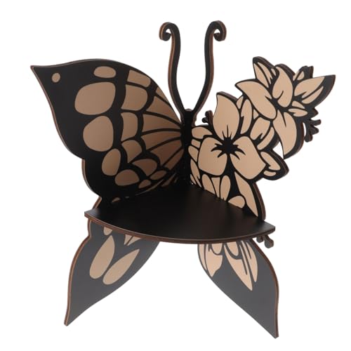 MAGICLULU Schmetterlings-aufbewahrungsregal Klein Für Schwebende Schmetterlingsregale Wandregale Hängend Schwebende Eckregale Schmetterlings-wandregal Kinderzimmer Wandregal Lagerung Hölzern von MAGICLULU