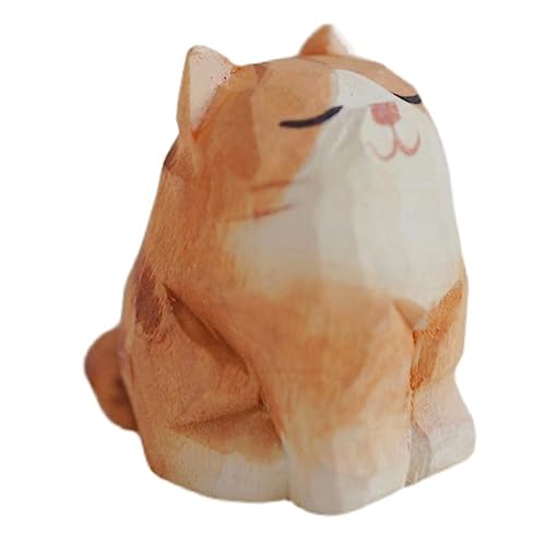 MAGICLULU Holz Katze Miniatur Katzenstatue Aus Holz Katzenornament Hölzerne Katzenfigur Katzenskulpturen Für Dekoration Zuhause Schreibtisch Zimmer Декоr MAGICLULU Holz Katze Miniatur Katzenstatue Aus Holz Katzenornament Hölzerne Katzenfigur Katzenskulpturen Für Dekoration Zuhause Schreibtisch Zimmer Декоr von MAGICLULU