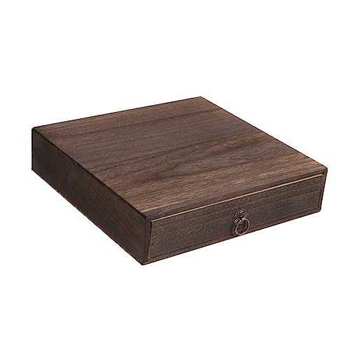 MAGICLULU Holzschublade Aus Massivholz Schreibtischorganizer Mit Schublade Aufbewahrungsbox Für Büro Und Zuhause Holzbox Mit Einlegeboden Für Ordnung von MAGICLULU