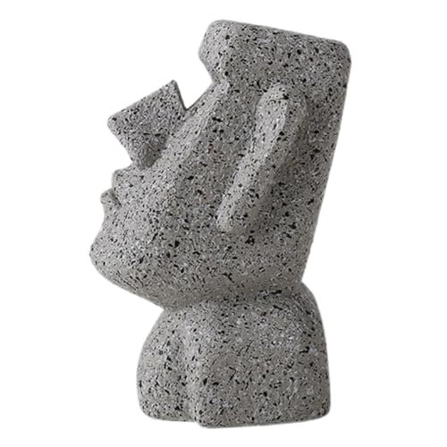 MAGICLULU Schreibtisch-sonnenbrillenhalter Moai-dekor Schreibtisch-stifthalter Totenkopf-brillenständer Lustiger Brillenständer Moai-skulptur Berserker-statue Ornamente Harz Büro Gläser von MAGICLULU