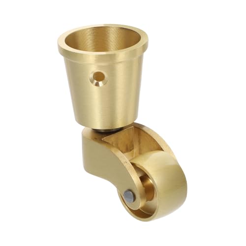 MAGICLULU Schwerlast Messing Möbelrolle Drehbar Sofa Caster Stabile Universalrolle für Bücherregal Couchtisch Schuhbox Arbeitsbank von MAGICLULU