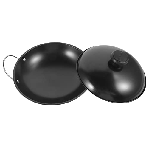 MAGICLULU Spanische Pfanne Wok-kochpfanne Wokpfanne Für Die Küche Kochtopf Chinesischer Woktopf Bratpfanne Paella-kocher Chinesischer Wok Zum Kochen Kommerziell Rostfreier Stahl Reis Kocher von MAGICLULU