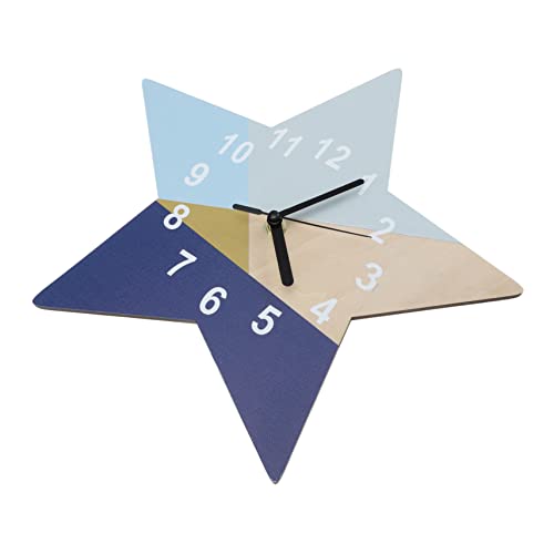 MAGICLULU Stern-wanduhr Für Schlafzimmer Stummuhr Mit Sternendesign Geräuschlose Uhr Aufhängen Heimgebrauch von MAGICLULU