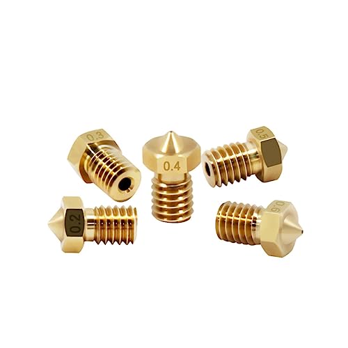 MAGICLULU Teiliges Messing Extruder Düsen für Filament Drucker Zubehör mit Fixierschlüssel Geeignet für Abrasive und Leicht Verstopfbare Filamente Einfache Montage und Austausch von MAGICLULU