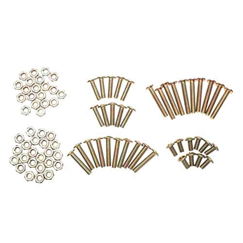 MAGICLULU Teiliges Schraubenset für Möbelbefestigung Flachkopfschrauben mit Muttern Sofa Bein Montage Verschiedene Längen Praktische Lösung für Stabile Sofabeine und Bettfüße von MAGICLULU