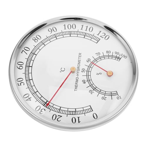 MAGICLULU Temperatur Feuchtigkeitsmesser Sauna Raum Wasserdichter Hochpräziser Indoor Temperatur Feuchtigkeitsmonitor für Dampfbad und Industrie Benutzerfreundlicher Hygrometer für Sauna von MAGICLULU