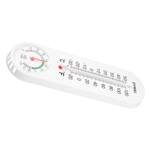 MAGICLULU Temperatur- Und Luftfeuchtigkeitsanzeige Feuchtigkeitsmonitor Raumthermometer Innen Gewächshausthermometer Feuchtigkeitsmesser Thermometer Außentemperatur Weiß Plastik von MAGICLULU