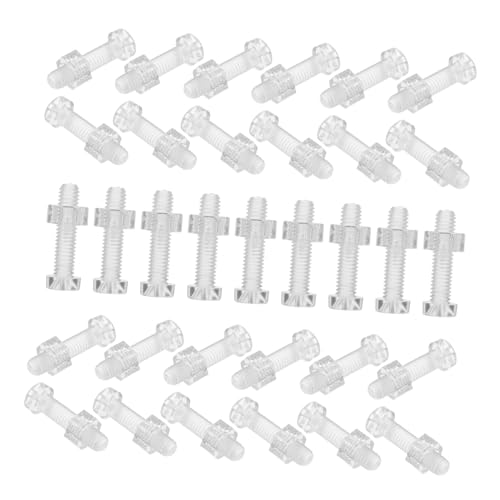 MAGICLULU Transparente Kunststoffschrauben mit Mutter Rundkopf Kreuzschlitz Isolierte Befestiger Wetterfest für Modellbau Handwerk und Außenbereich von MAGICLULU