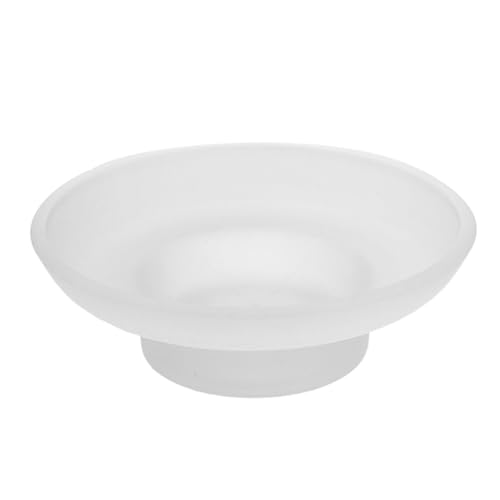 MAGICLULU Transparente Seifenschale Aus Glas Runder Seifenhalter Für Badezimmerwaschtische Arbeitsplatten Küchenspülen 4 33 Zoll Mattiert von MAGICLULU