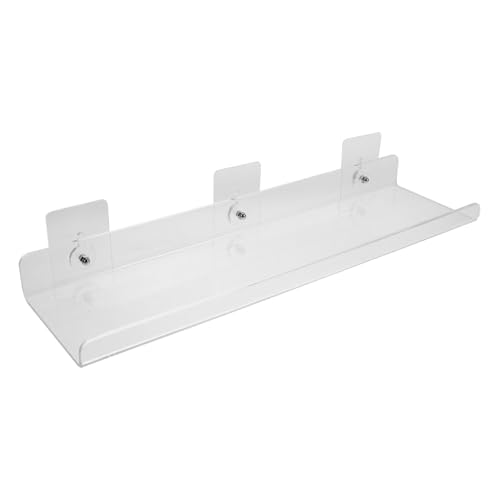 MAGICLULU Transparente Wandablage kabellose Bohren Unsichtbares Schwebendes Regal für Badezimmer und Dusche Robuster Organizer für Duschutensilien Einfache Montage Vielseitig von MAGICLULU