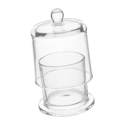MAGICLULU Transparenter Glas Kerzenhalter mit Windschutzdeckel Vielseitig als Teelichthalter und Schmuckglas Langlebig Klar für Tischmittelstück Hochzeits Partydeko von MAGICLULU