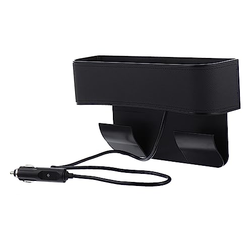 MAGICLULU USB Auto Sitz Organizer mit Getränkehalter und Multifunktionale Ablagebox für Autositzlücke Wasserabweisend Installieren Kompatibel mit Meisten Fahrzeugen von MAGICLULU