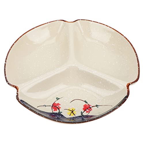 MAGICLULU Unterteilt Serviertablett Platte Keramik Dessertteller Snacks Tablett Obst Tablett MAGICLULU Unterteilt Serviertablett Platte Keramik Dessertteller Snacks Tablett Obst Tablett von MAGICLULU