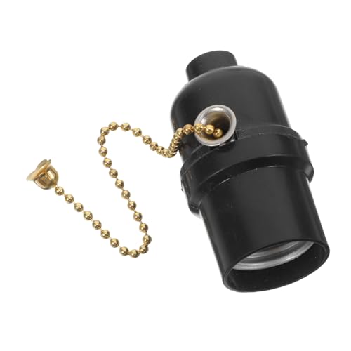 MAGICLULU Vintage Lampenfassung mit Zugkette Schwarz Robuste Metallkonstruktion für Tischlampen Stehlampen und Deckenleuchten Retro Design für Stilvolle Innenräume MAGICLULU Vintage Lampenfassung mit Zugkette Schwarz Robuste Metallkonstruktion für Tischlampen Stehlampen und Deckenleuchten Retro Design für Stilvolle Innenräume von MAGICLULU