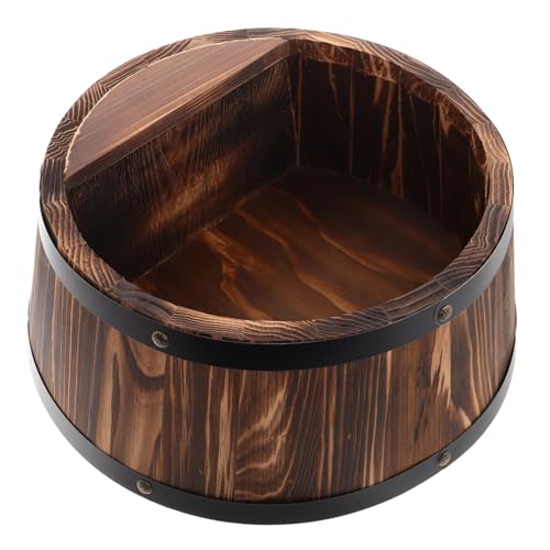 MAGICLULU Wall Mounted Wine Barrel Display Rack Rustikales Weinregal zur Wandmontage für Whiskyflaschen und Weinflaschen Stilvolles und Aufbewahrungsregal für Zuhause von MAGICLULU