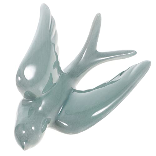 MAGICLULU Keramik Hängende Schwalben Wandbehang Mehrfarbige Wandkunst Keramik Vögel Haus Hängende Ornamente Für Schlafzimmer Und Wohnzimmer Dekoration von MAGICLULU