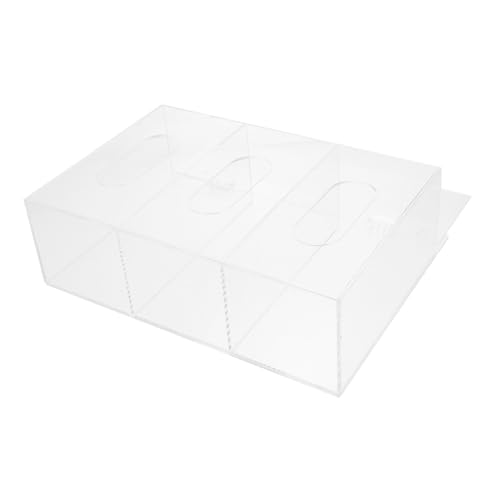 MAGICLULU Wandhalterung Handschuhspender aus Acryl Fächer Masken und Einweghandschuhe Spender Transparente Aufbewahrungsbox für Labor und Arbeitsplatz von MAGICLULU