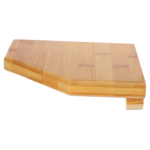 MAGICLULU Wandmontagedlaie Wandschelfregal Wandregal Wohnzimmer schwimmende Eckregale Drahtlochregal schwebende Eckregale kleines Pflanzenregal rustikales Holzregal Küchenregal Bambus von MAGICLULU