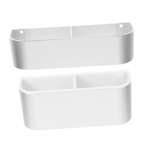 MAGICLULU Wandmontierter Regenschirmständer Aluminium mit Abnehmbarem Tropfschale Verstellbare Halterung für Lange Kurze Schirme und Gehstöcke Platzsparendes Organizer Rack für Flur Büro von MAGICLULU