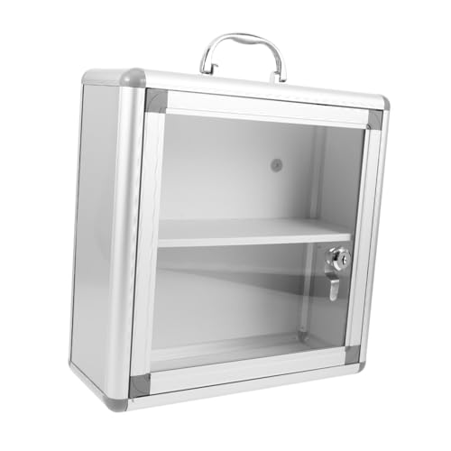 MAGICLULU Wandmontierter Schrank Hängender Wandschrank Wände Medizin Badezimmer Medikamentenschrank Abschließbar Wandmontage Der Code Pillendose Schlüssel Erste Schränke von MAGICLULU