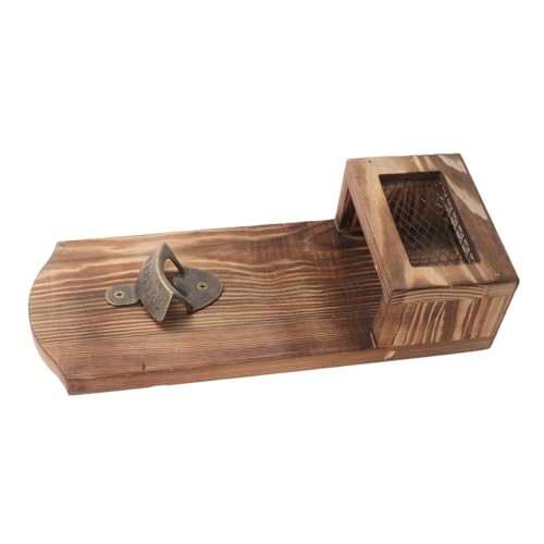 MAGICLULU Wandmontierter Vintage Holz Flaschenöffner mit Integrierter Flaschenverschluss Sammelstation Rustikales Design für Bar Restaurant und Heimgebrauch für Bierliebhaber und Partys MAGICLULU Wandmontierter Vintage Holz Flaschenöffner mit Integrierter Flaschenverschluss Sammelstation Rustikales Design für Bar Restaurant und Heimgebrauch für Bierliebhaber und Partys von MAGICLULU