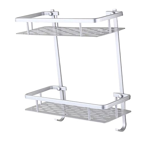 MAGICLULU Wandmontiertes Badezimmerregal aus Pflegeleichter Shampoo und Seifenhalter für Badezimmer Design und Rostfrei von MAGICLULU