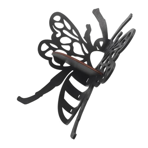 MAGICLULU Wandregal Aus Holz Bienenform Eckregal Für Schlafzimmer Und Badezimmer Dekoratives Wandregal Für Schwarzes Floating Shelf Zur Wandmontage von MAGICLULU