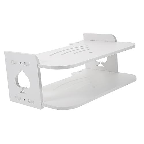 MAGICLULU Wandregal Für Wohnzimmer Und Badezimmer Wandmontage Für Router Top Box Und Wohnaccessoires Aus Hochwertigem Zu Installieren Mit Kabelmanagement von MAGICLULU
