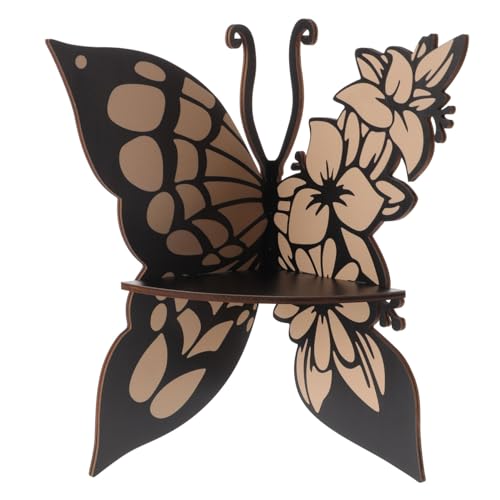 MAGICLULU Wandregal aus Schmetterlingsform Eckregal zur Wandmontage Dekorative Ablage für Vielseitiges Wandregal für Schlafzimmer und Badezimmer von MAGICLULU