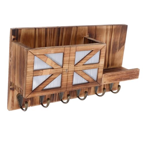 MAGICLULU Wandregal mit Schlüsselhaken Holz Schlüsselhalter mit Ablage für Eingangsbereich Dekorativer Post Organizer für Kleine Räume Robust und Installieren MAGICLULU Wandregal mit Schlüsselhaken Holz Schlüsselhalter mit Ablage für Eingangsbereich Dekorativer Post Organizer für Kleine Räume Robust und Installieren von MAGICLULU