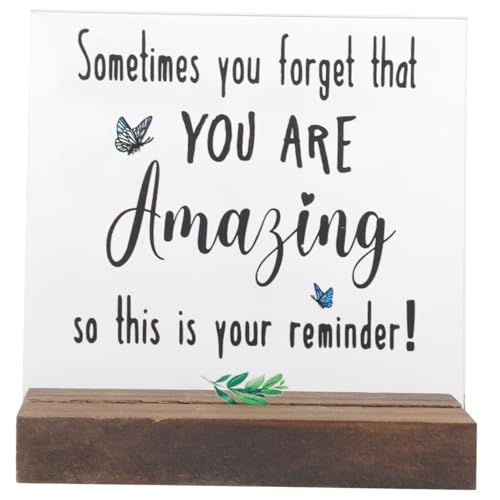 MAGICLULU Weibliches Ermutigungszeichen Souvenir inspirierendes Schreibtischschild Schreibtisch-Plakette Zitat-Plakette Schreibtischschild zur Ermutigung Schreibtisch Motivationsdekor Acryl von MAGICLULU