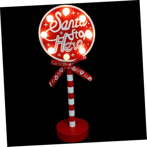 MAGICLULU Weihnachtliche LED Tischlampe Holz Dekorative Weihnachtsbeleuchtung Warmweiß Für Wohnzimmer Schlafzimmer Festliche Deko von MAGICLULU