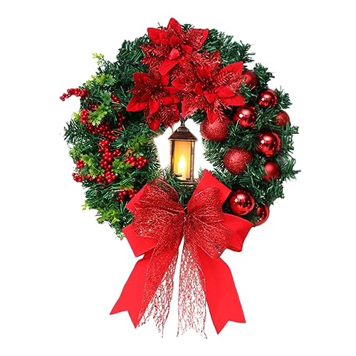 MAGICLULU Weihnachtlicher Türkranz Mit Lichtern Künstliche Weihnachtsblüte Dekorative Girlande Für Drinnen Und Draußen Für Festliche Anlässe Festliche Weihnachtsdekoration Und MAGICLULU Weihnachtlicher Türkranz Mit Lichtern Künstliche Weihnachtsblüte Dekorative Girlande Für Drinnen Und Draußen Für Festliche Anlässe Festliche Weihnachtsdekoration Und von MAGICLULU
